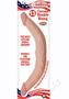 All American Whoppers Curved Double Dildo 13in - Vanilla