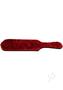 Rouge Leather Paddle With Faux Fur - Black And Red