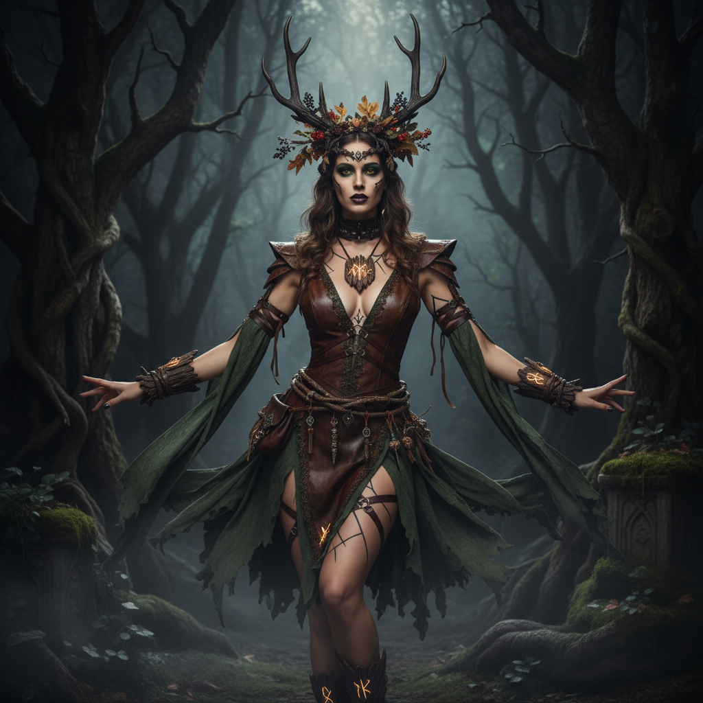 Sexy Dark Druid Costume