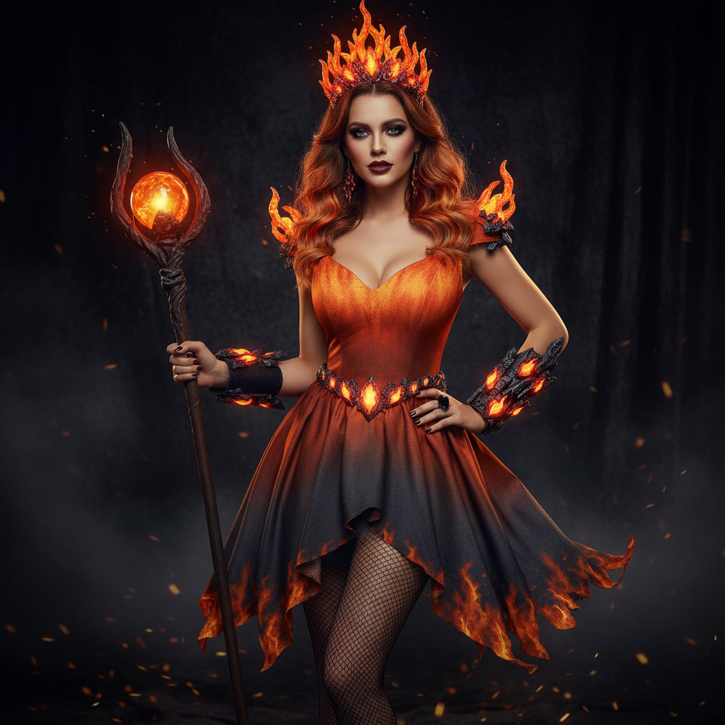 Sexy Ember Witch Costume