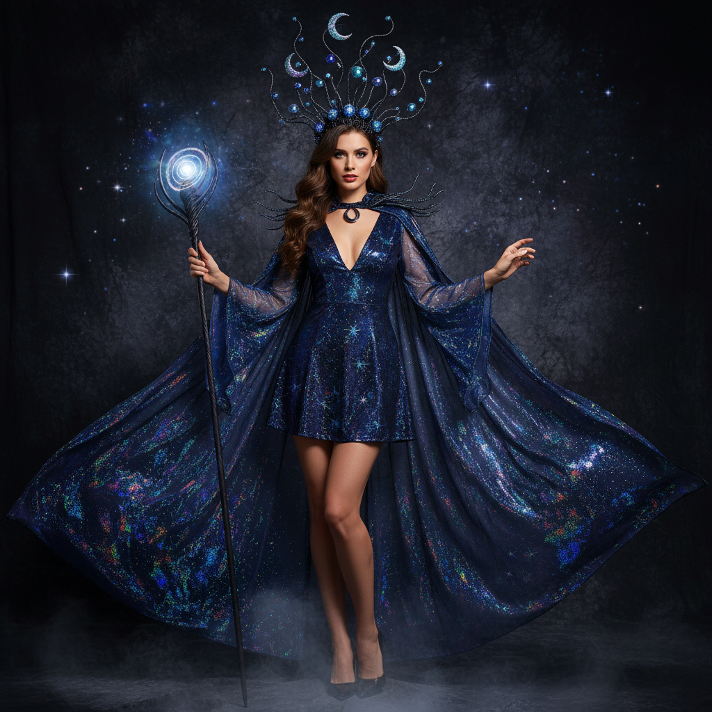 Sexy Galaxy Witch Costume
