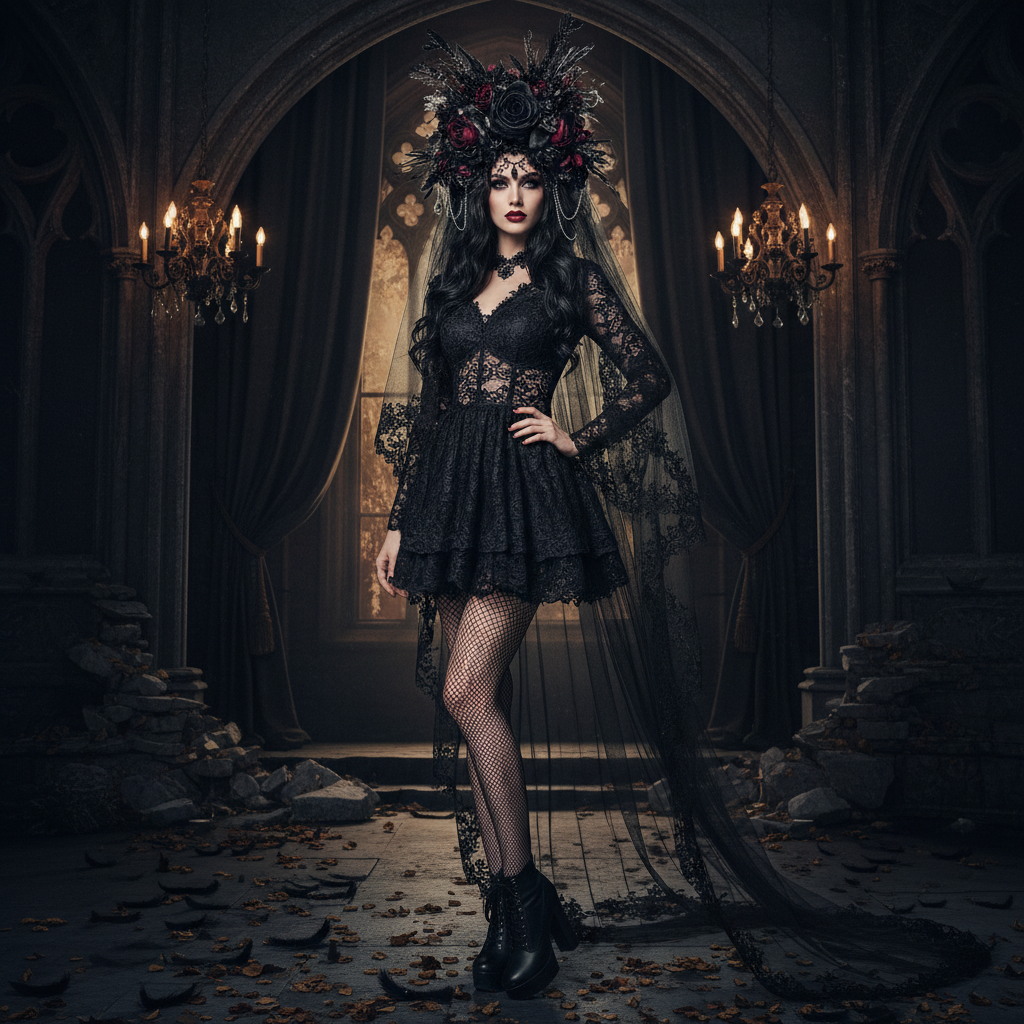 Sexy Gothic Bride Costume