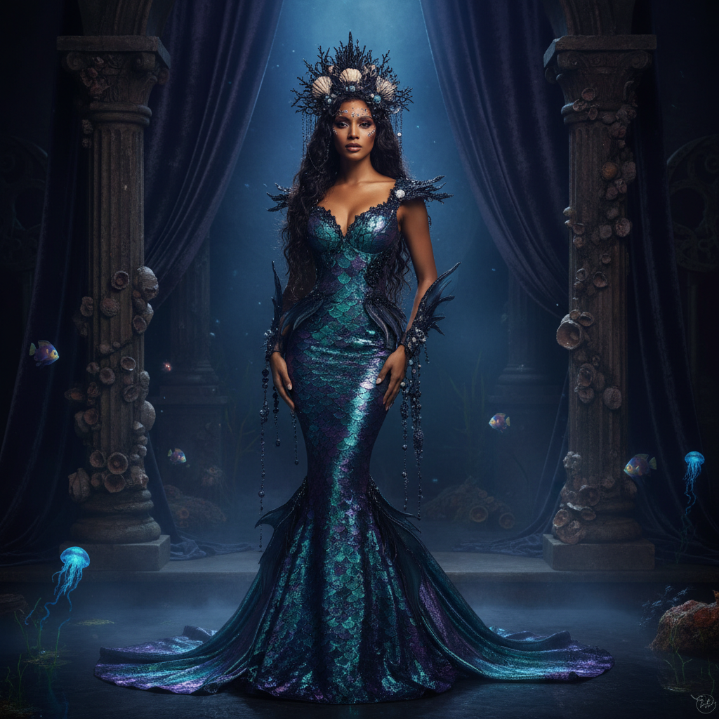 Sexy Dark Mermaid Costume