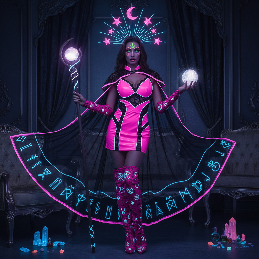 Sexy Neon Witch Costume