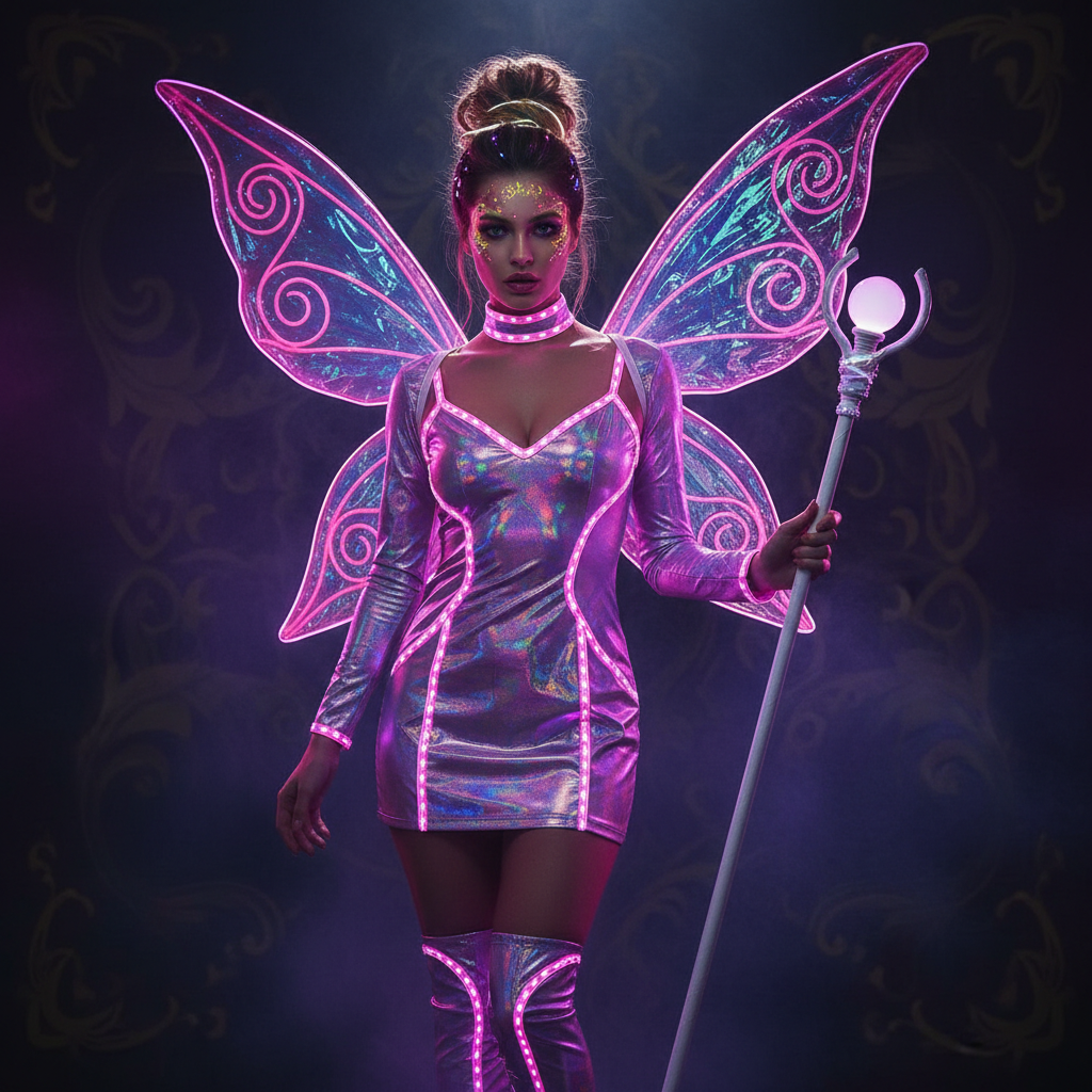 Sexy Neon Rave Fairy Costume