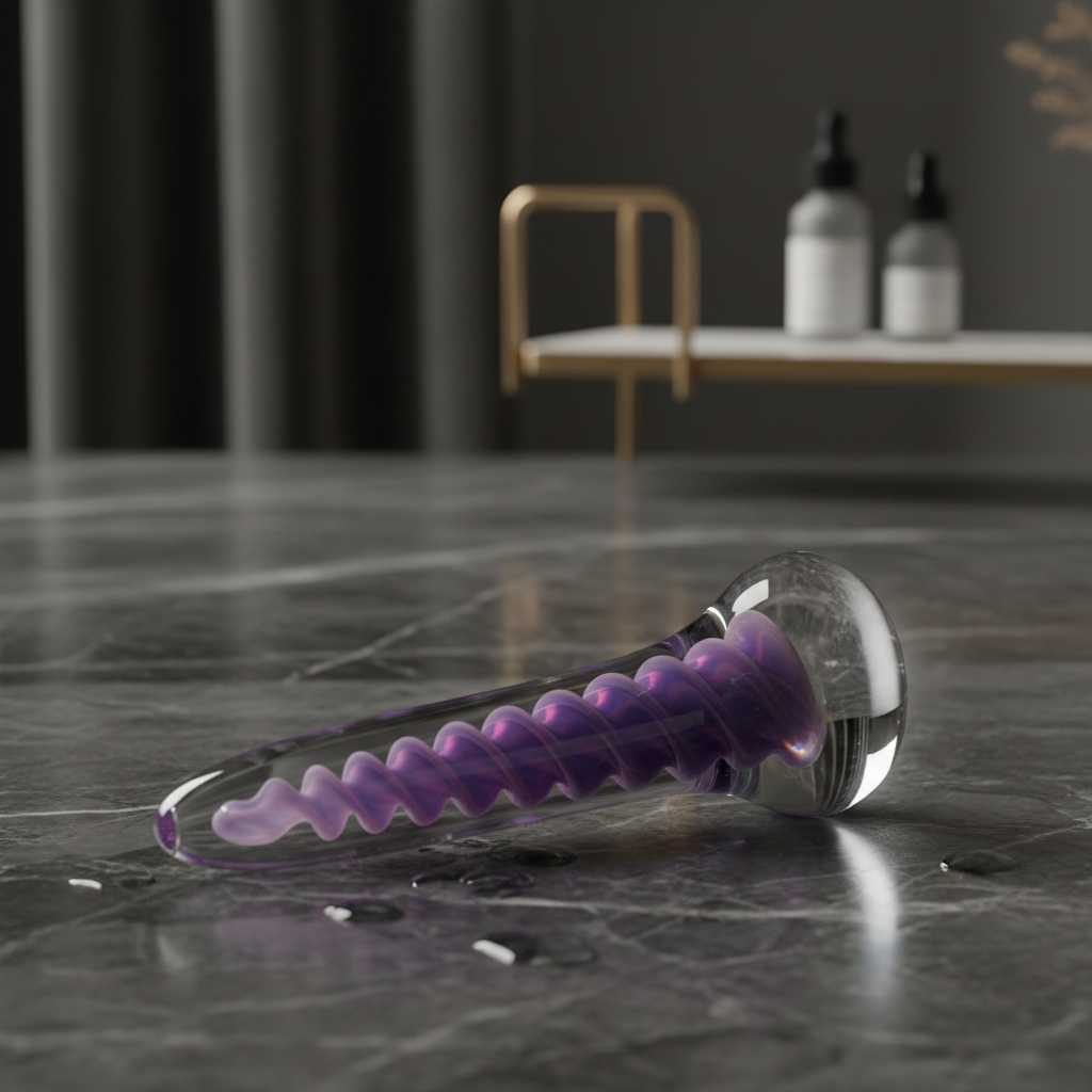Crystal Delights Spiral Glass Dildo